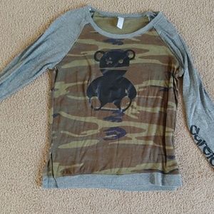 Careless brand long sleeved Tshirt. Camo.